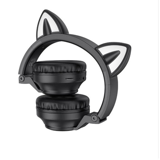 Handsfree Bluetooth Borofone BO18 Cat Ear, A2DP, Zwart