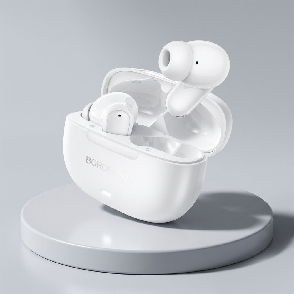 Handsfree Bluetooth Borofone BW96 Mellow, TWS, Wit