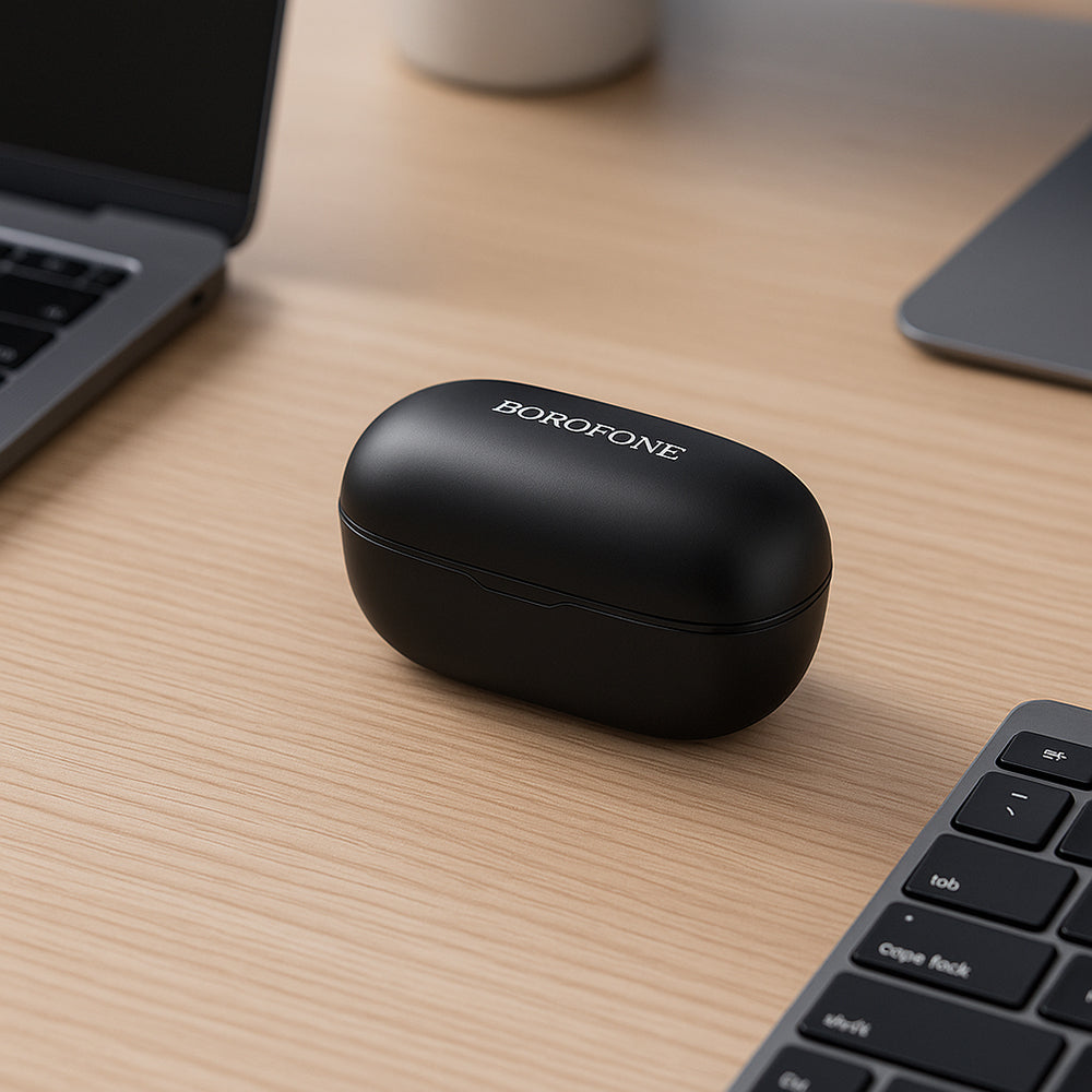 Handsfree Bluetooth Borofone FQ10 Joyful, TWS, Zwart