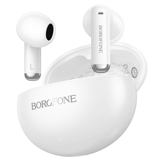Handsfree Bluetooth Borofone FQ12 Nice, TWS, Wit
