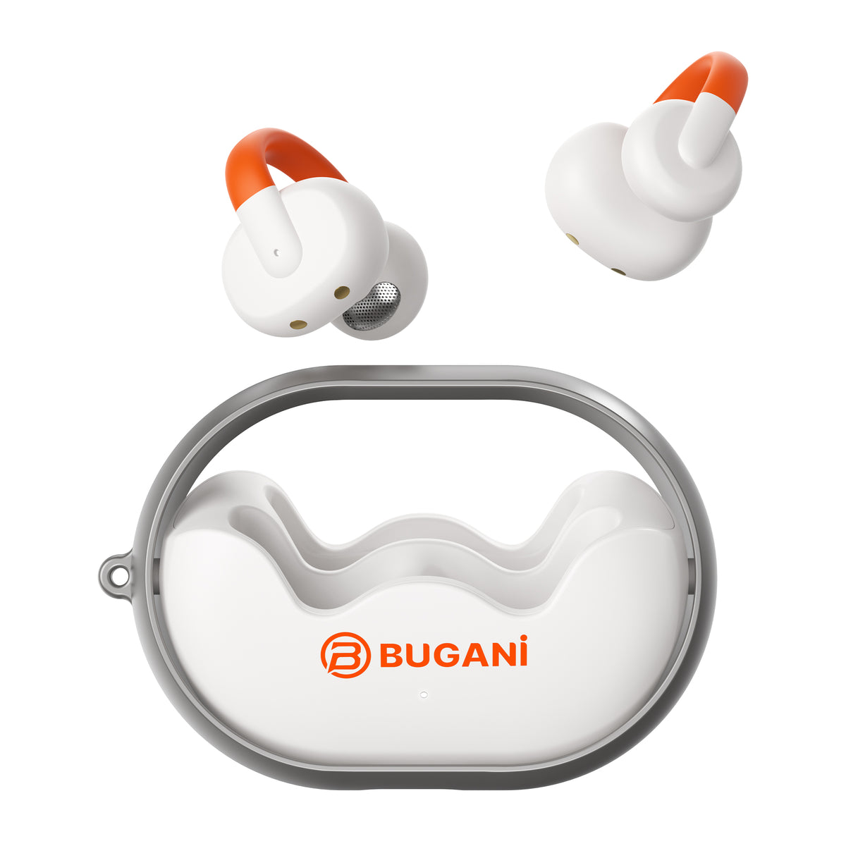 Bluetooth-handsfree Bugani Clip B21, TWS, Wit