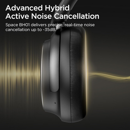 Handsfree Bluetooth Bugani Space BH01, MultiPoint, A2DP, ANC, Zwart