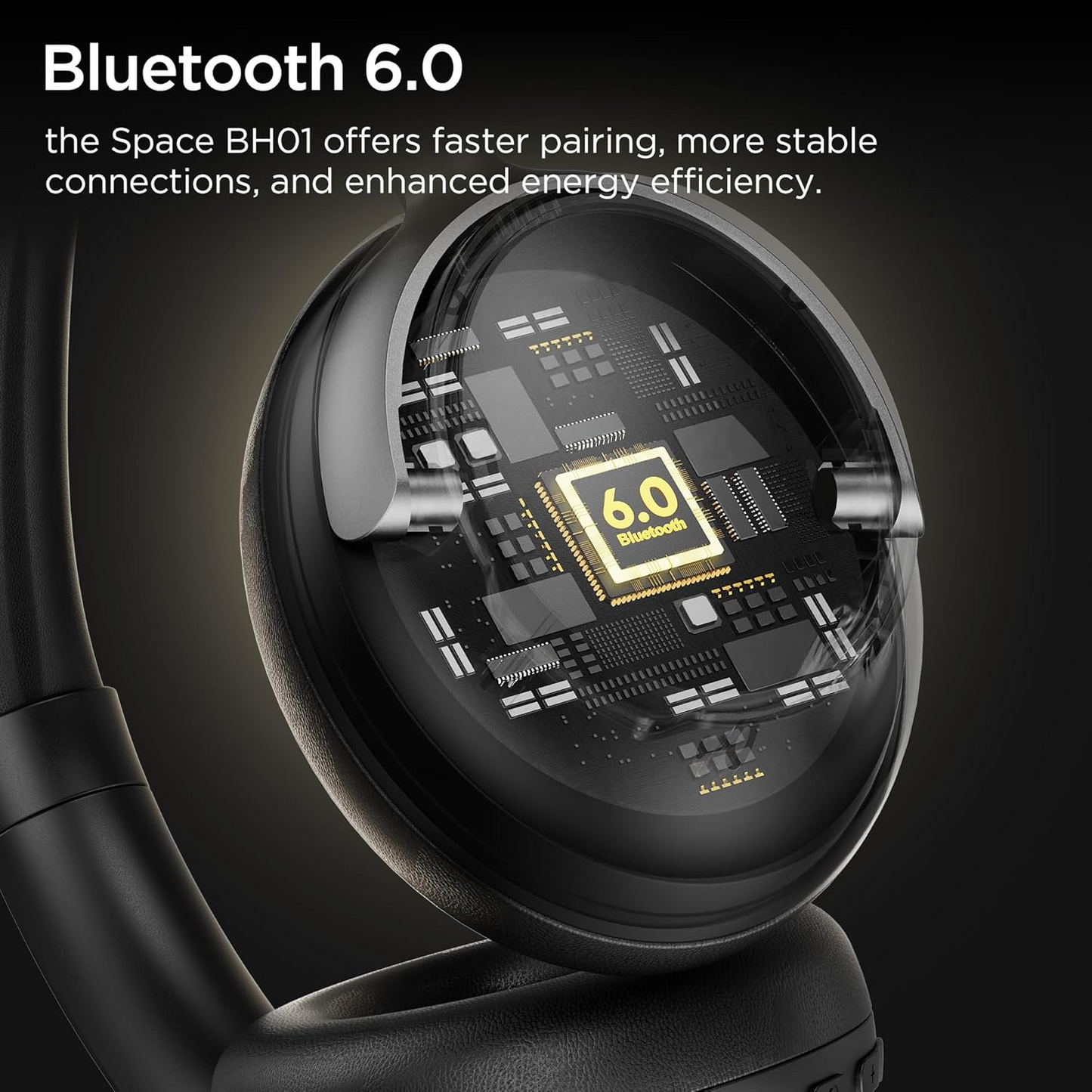 Handsfree Bluetooth Bugani Space BH01, MultiPoint, A2DP, ANC, Zwart