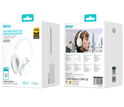 Bluetooth handsfree BWOO BO-BW587, A2DP, ANC, Wit