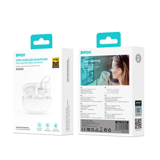 Bluetooth handsfree BWOO BW39, TWS, Wit