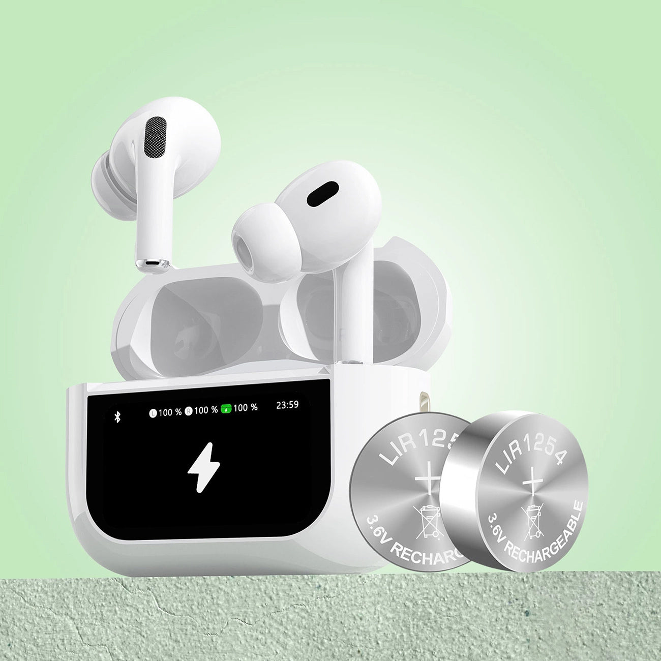 Handsfree Bluetooth Dudao U19 Display, TWS, Wit