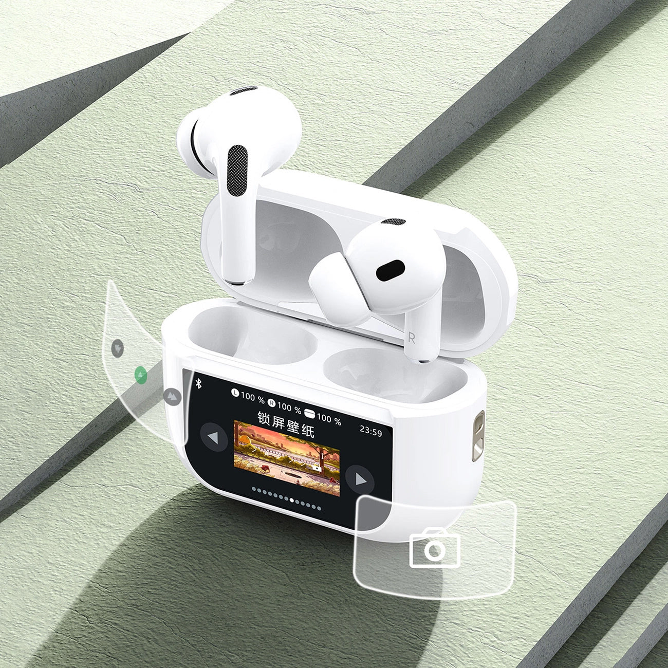 Handsfree Bluetooth Dudao U19 Display, TWS, Wit