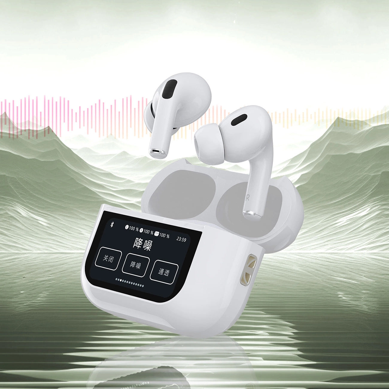 Handsfree Bluetooth Dudao U19 Display, TWS, Wit