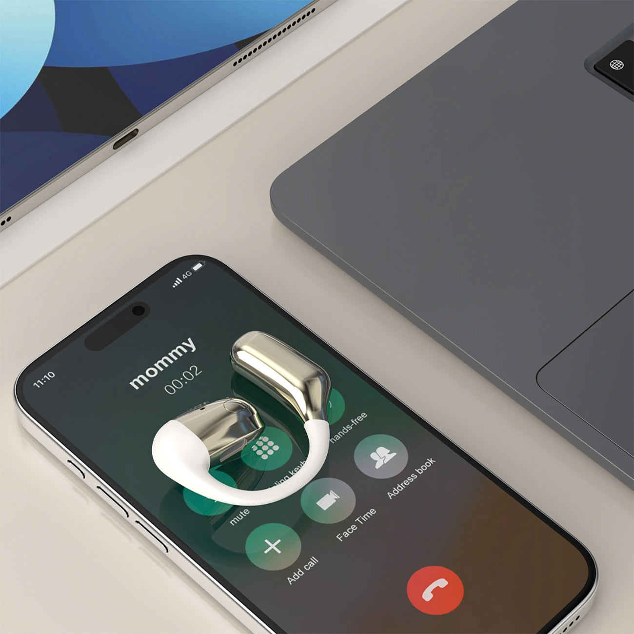 Handsfree Bluetooth Dudao U4Pro, A2DP, Goudbeige