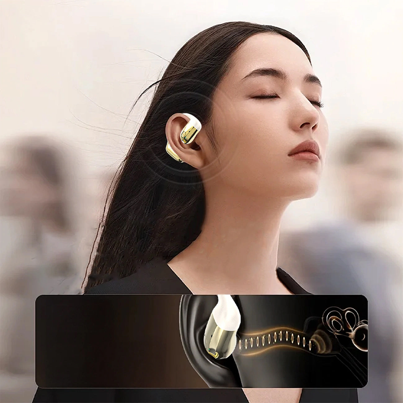 Handsfree Bluetooth Dudao U4Pro, A2DP, Goudbeige