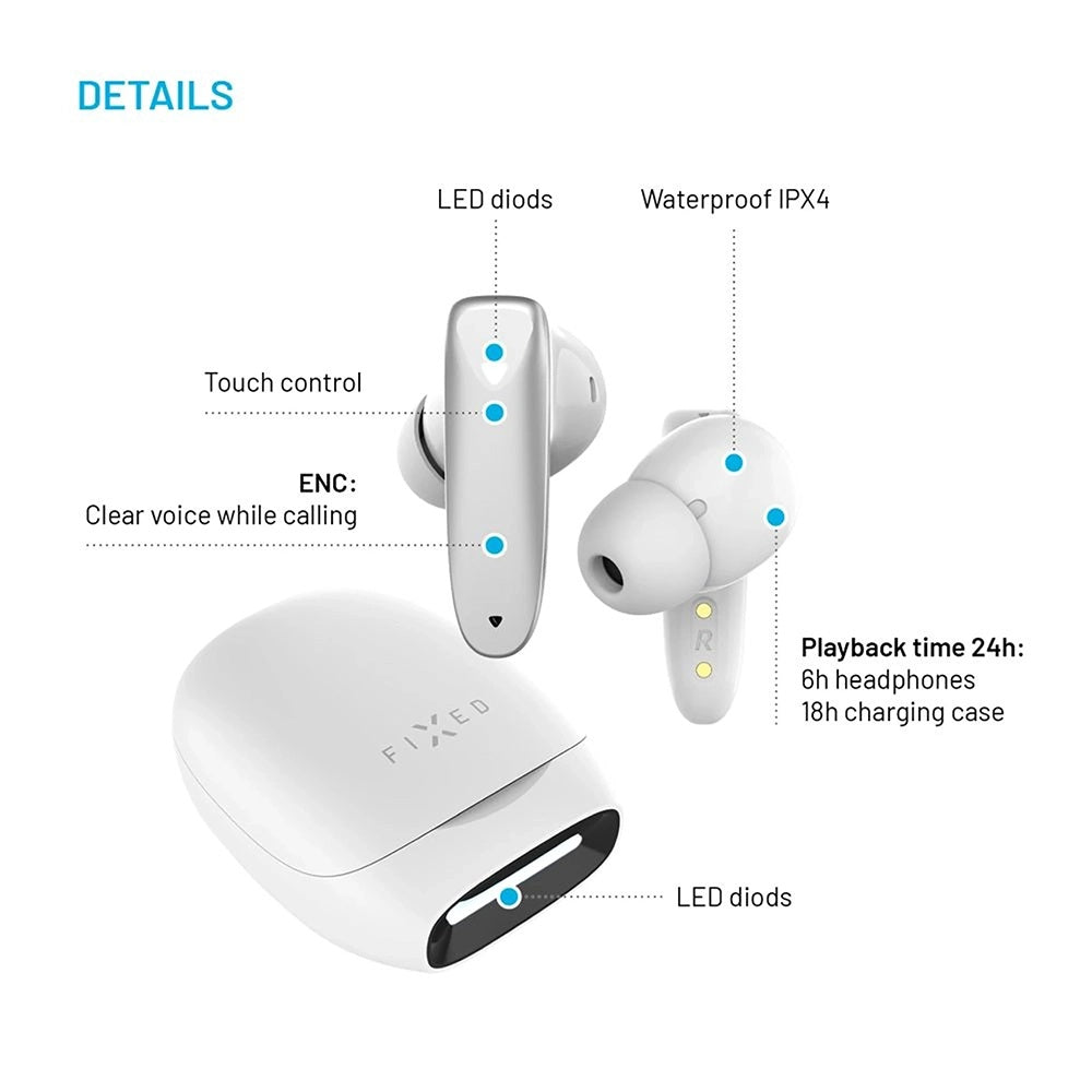 Handsfree Bluetooth Fixed Pods, TWS, Wit