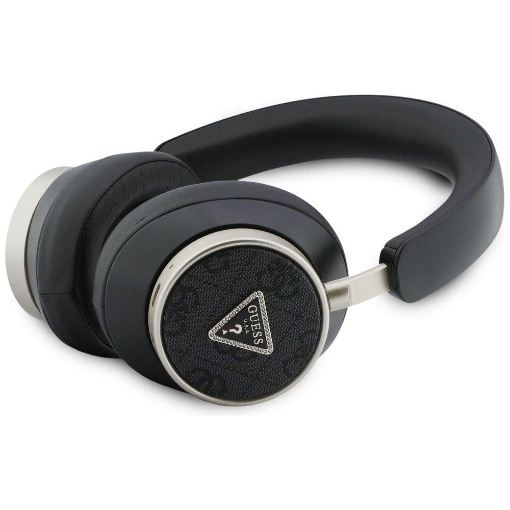 Handsfree Bluetooth Guess 4G Gouden Driehoek Logo, A2DP, Zwart