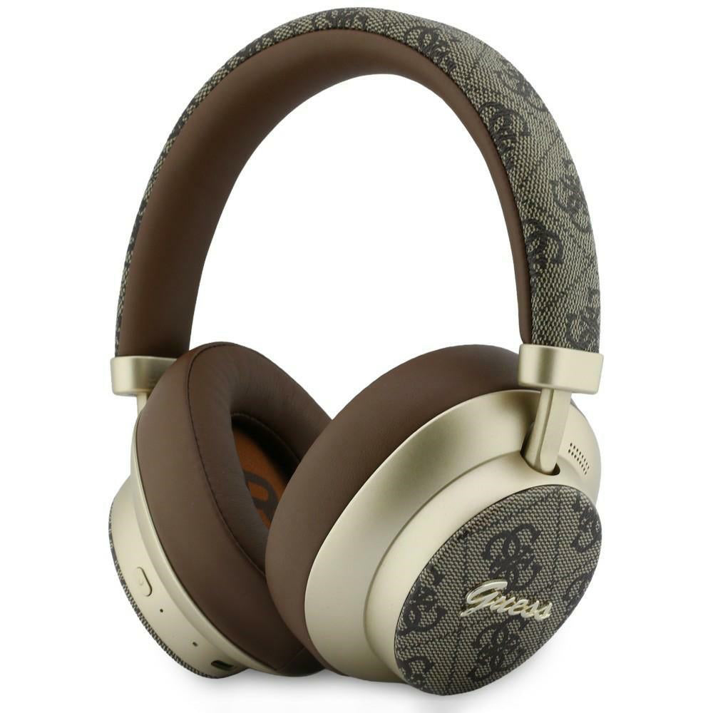 Handsfree Bluetooth Guess 4G Goud Script Metaal, A2DP, Bruin