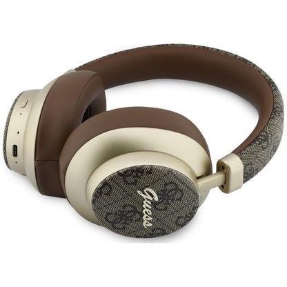 Handsfree Bluetooth Guess 4G Goud Script Metaal, A2DP, Bruin
