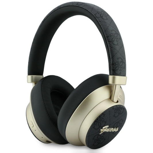 Handsfree Bluetooth Guess 4G Gold Script Metaal, A2DP, Zwart