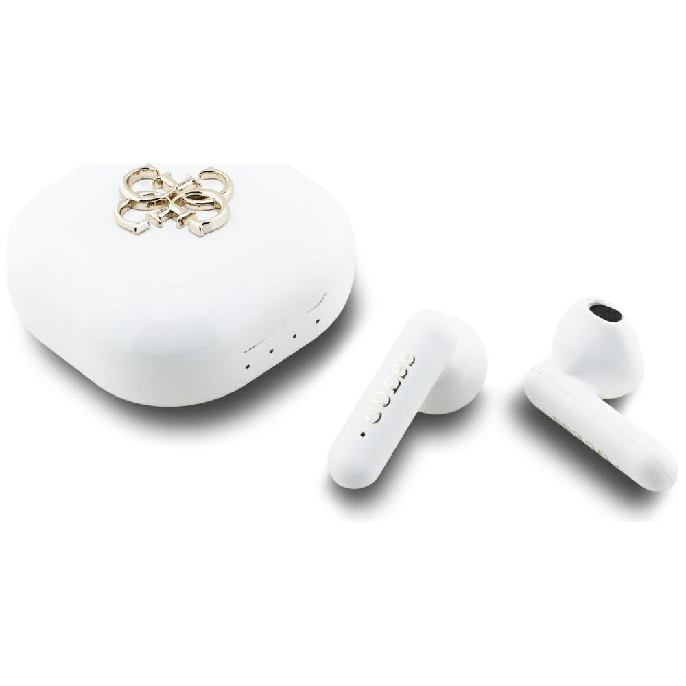 Handsfree Bluetooth Guess 4G Metal Logo, TWS, Wit