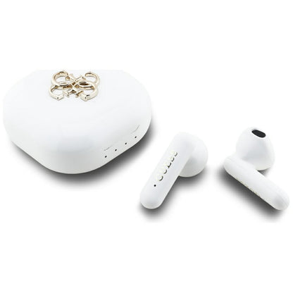 Handsfree Bluetooth Guess 4G Metal Logo, TWS, Wit
