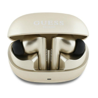 Handsfree Bluetooth Guess Capsule met bedrukt logo, TWS, ANC, Goud