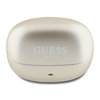 Handsfree Bluetooth Guess Capsule met bedrukt logo, TWS, ANC, Goud