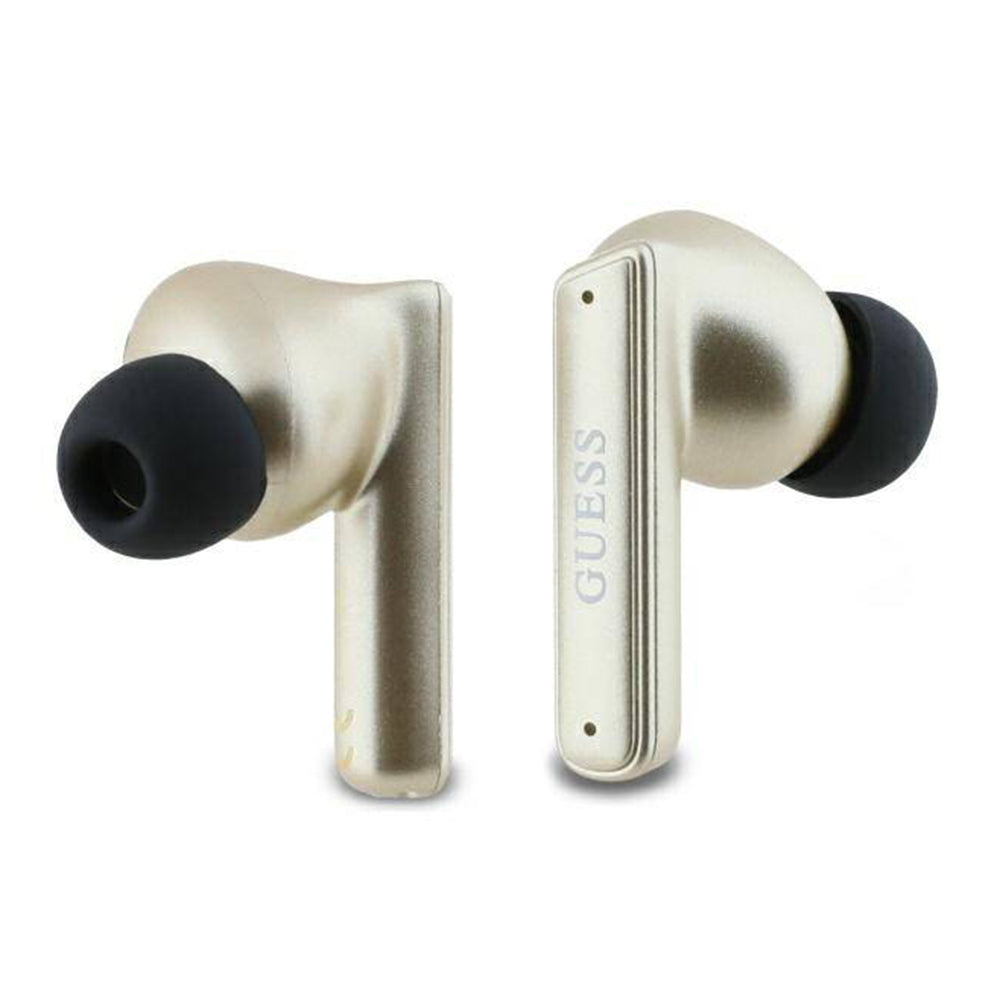Handsfree Bluetooth Guess Capsule met bedrukt logo, TWS, ANC, Goud