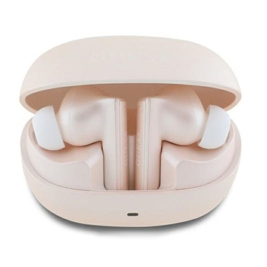 Handsfree Bluetooth Guess Capsule met bedrukt logo, TWS, ANC, Roze