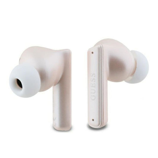 Handsfree Bluetooth Guess Capsule met bedrukt logo, TWS, ANC, Roze