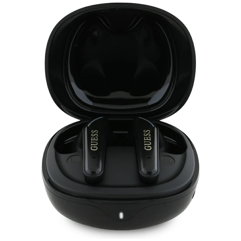 Handsfree Bluetooth Guess Flat Classic Logo Electroplated, TWS, Zwart