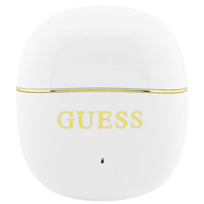 Handsfree Bluetooth Guess Glossy Gold Line Classic, TWS, Wit