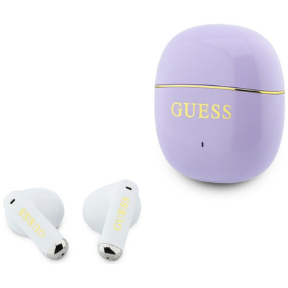 Handsfree Bluetooth Guess Glossy Gold Line Classic, TWS, Paars