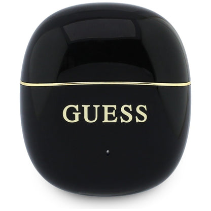Handsfree Bluetooth Guess Glossy Gold Line Classic, TWS, Zwart