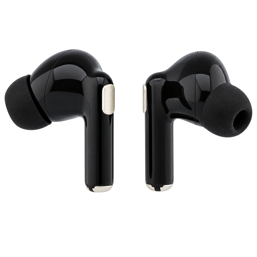 Guess Glossy Gold Line Printed Classic Logo Bluetooth Handsfree, TWS, Black
