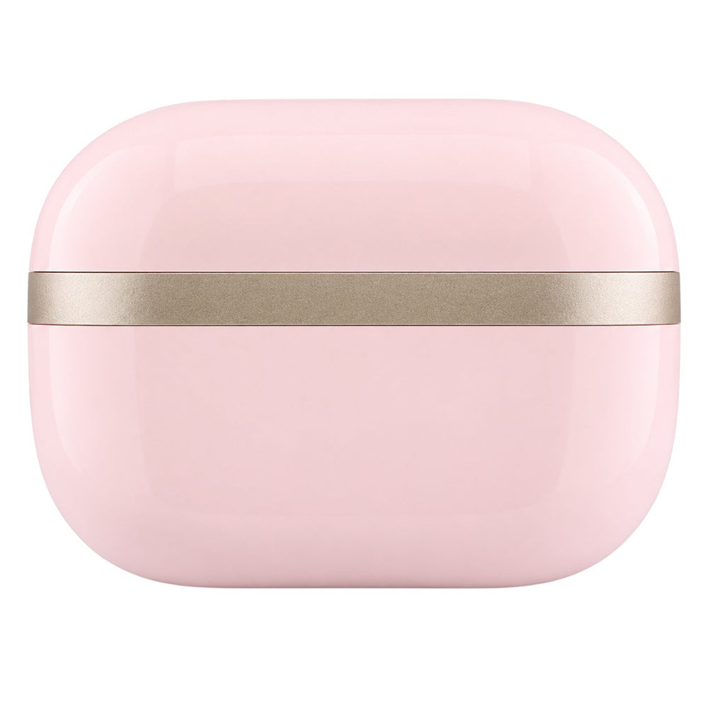 Handsfree Bluetooth Guess Glossy Gold Line Printed Classic Logo, TWS, Roze