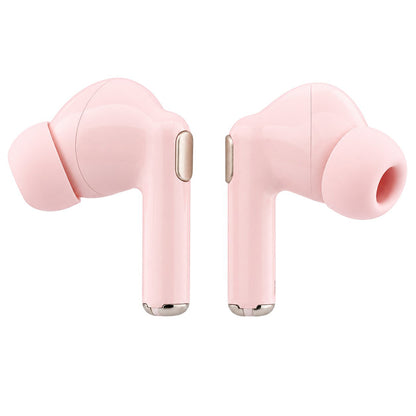 Handsfree Bluetooth Guess Glossy Gold Line Printed Classic Logo, TWS, Roze