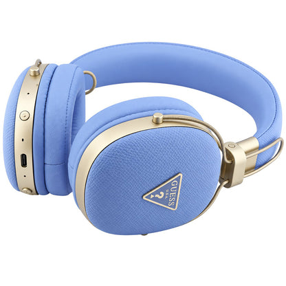 Guess Grained Triangle Logo Bluetooth-headset, A2DP, blauw