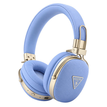 Guess Grained Triangle Logo Bluetooth-headset, A2DP, blauw