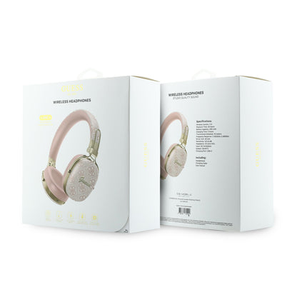 Handsfree Bluetooth Guess Metal 4G Script Logo, A2DP, Roze