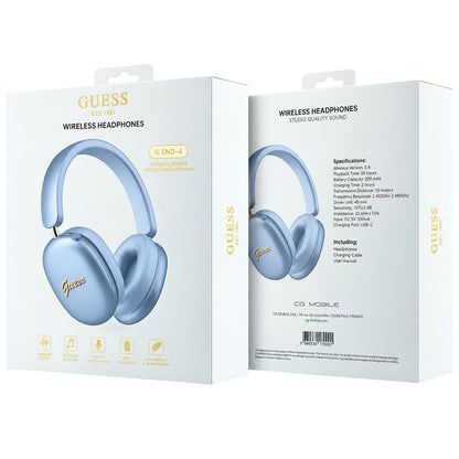 Guess Metal Script Logo Bluetooth-handsfree, A2DP, blauw