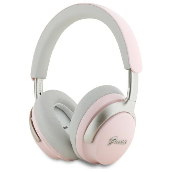 Handsfree Bluetooth Guess Metal Script Logo, A2DP, ANC, Roze