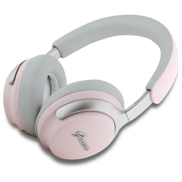Handsfree Bluetooth Guess Metal Script Logo, A2DP, ANC, Roze