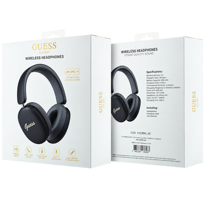Guess Metal Script Logo Bluetooth-handsfree, A2DP, zwart
