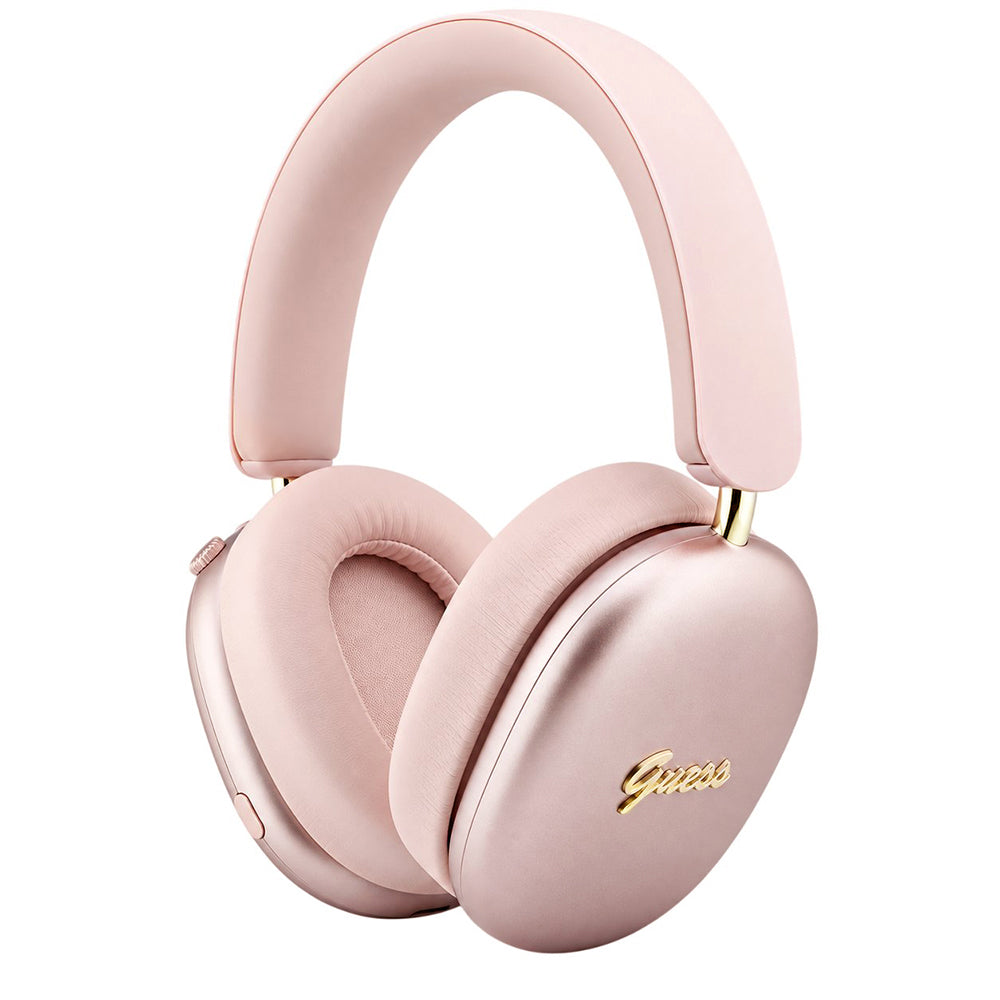 Guess Metal Script Logo Bluetooth-headset, A2DP, roze