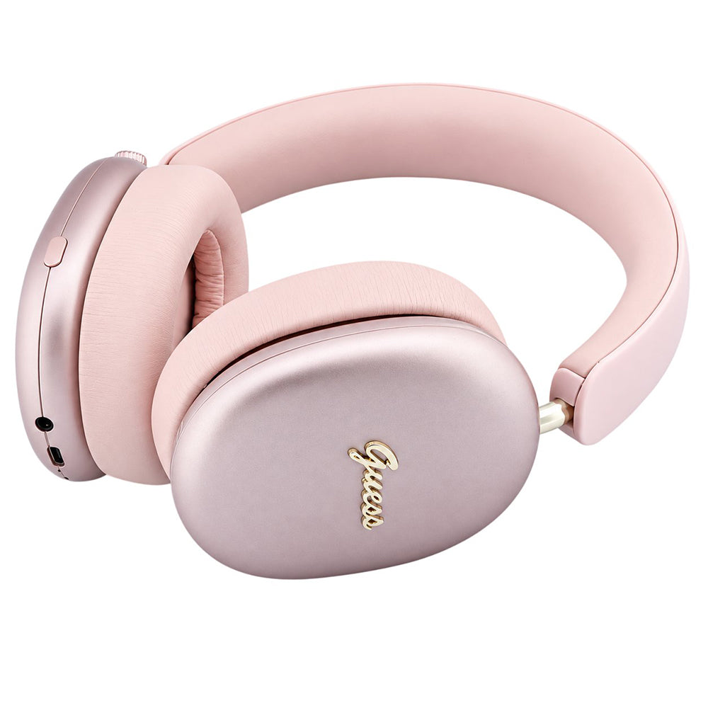 Guess Metal Script Logo Bluetooth-headset, A2DP, roze