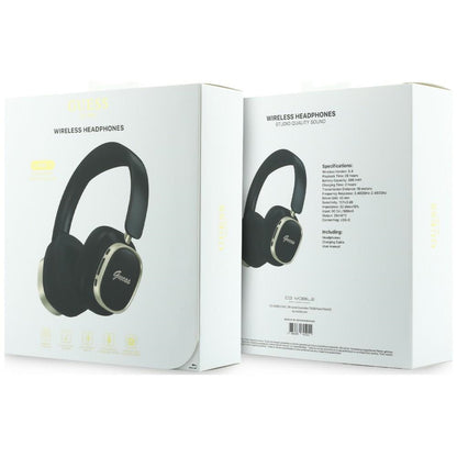 Handsfree Bluetooth Guess Rectangle Metal Script, A2DP, Zwart