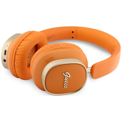 Handsfree Bluetooth Guess Rectangle Metal Script, A2DP, Oranje