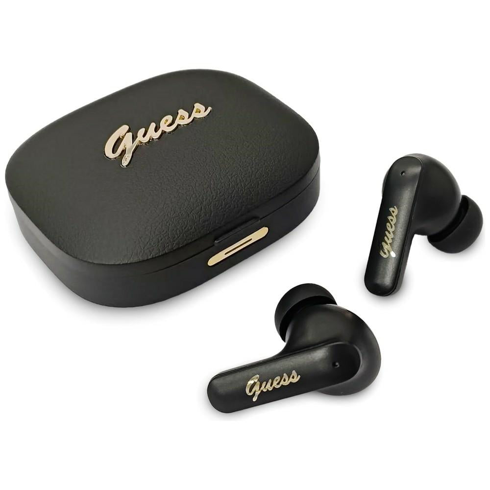 Handsfree Bluetooth Guess Script Metal Logo, TWS, Zwart
