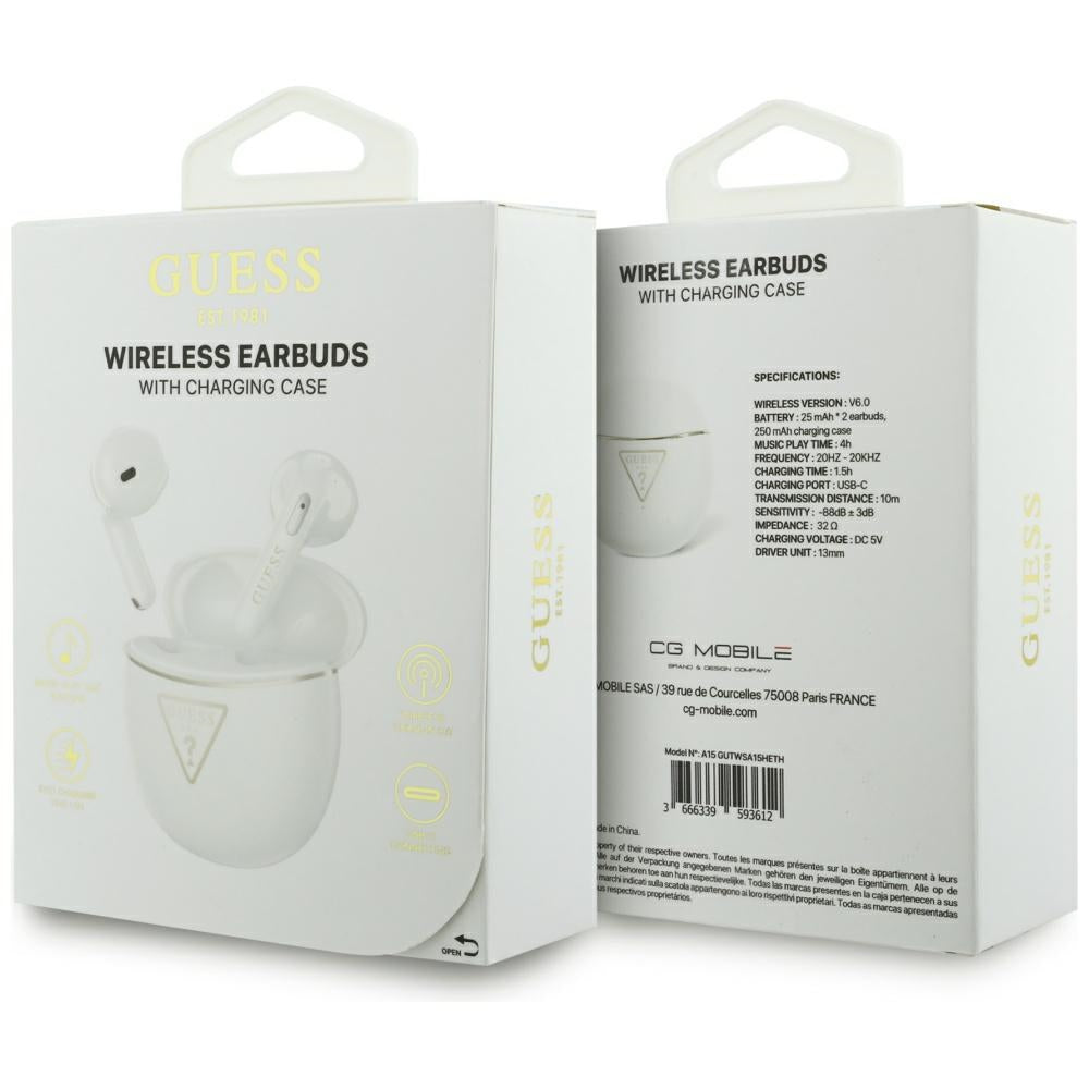 Handsfree Bluetooth Guess Script Print, TWS, Wit