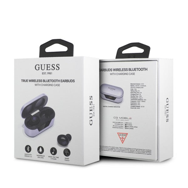 Handsfree Bluetooth Guess, TWS, Paars