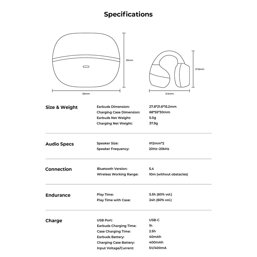Handsfree Bluetooth HAVIT OWS916, TWS, Gri