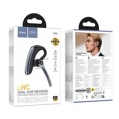 Handsfree Bluetooth HOCO E90, A2DP, Zwart