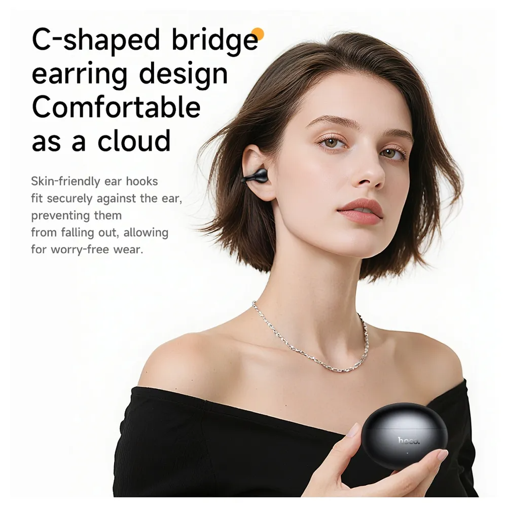 Handsfree Bluetooth HOCO EA8, TWS, Zwart